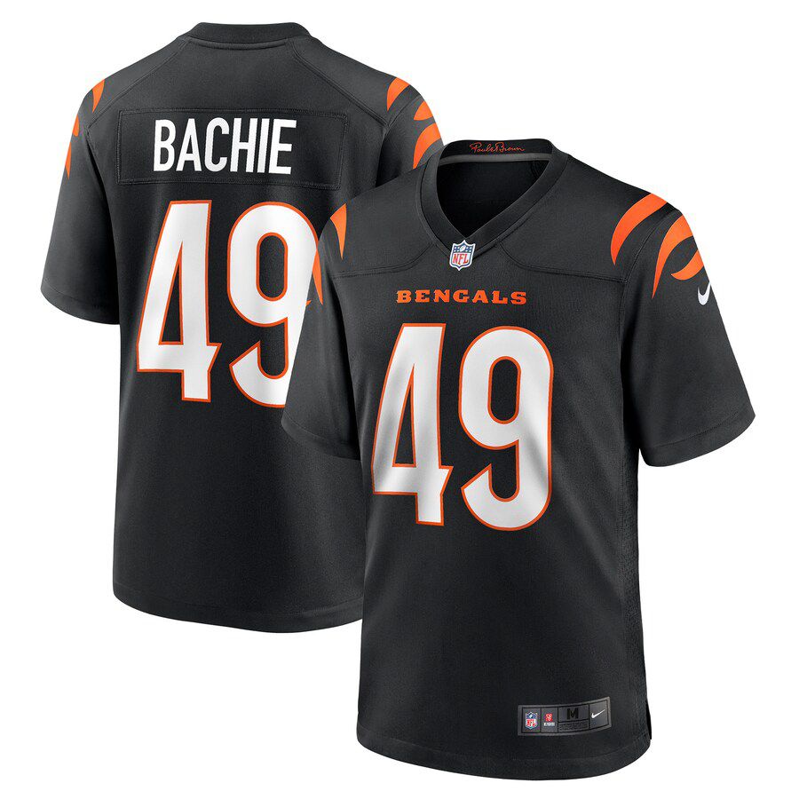 Men Cincinnati Bengals 49 Joe Bachie Nike Black Game NFL Jersey